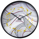 Wall clock 30cm - Silent - Grey - Plastic - "Koi"