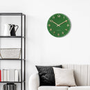 Horloge murale 40cm - Silencieuse - Vert - Verre/Aluminium - "Classy Medium"