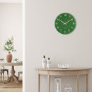 Wandklok 40cm - Stil - Groen - Glas/Aluminium - "Classy Medium"