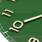 Wall clock 40cm - Silent - Green - Glass/Aluminium - "Classy Medium"