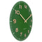 Wall clock 40cm - Silent - Green - Glass/Aluminium - "Classy Medium"