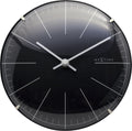 Front Picture 3506ZW,Big Stripe Mini Dome,Table/ Wall clock,Silent,Plastic,Black,#color_black