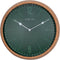 Front Picture 3509GN,Cork,Wall Clock,Silent,Cork,Green,