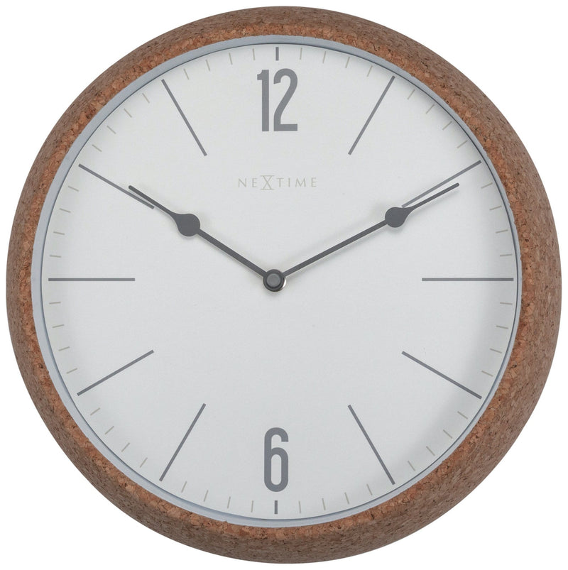 Front Picture 3509WI,Cork,Wall clock,Cork,Grey,