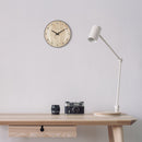 Horloge à poser / murale 20cm - Verre bombé - Silencieuse - Couleur bois clair - Verre - "Edge Wood Mini"