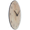 Table/Wall clock 20cm - Domed glass lens - Silent - Light Wood color - Glass - "Edge Wood Mini"