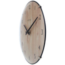 Table/Wall clock 20cm - Domed glass lens - Silent - Light Wood color - Glass - "Edge Wood Mini"