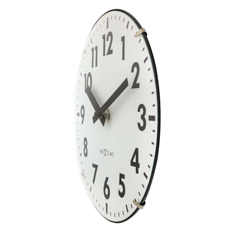 Table/Wall clock 20cm - Domed glass lens - Silent - Glass - "Duomo Mini"