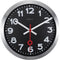 Front Picture 3999ARZW,Station,Wall clock,Silent,Aluminium,Black,