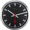 Front Picture 3999STZW,Station,Wall clock,Silent,Aluminium,Black,