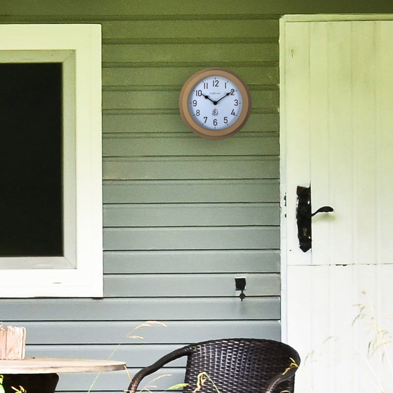 Weatherproof Outdoor Wall Clock - 22cm - Metal - Galvanized  Poppy