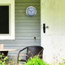 Weatherproof Outdoor Wall Clock - 22cm - Metal - Galvanized  Poppy