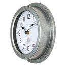 Weatherproof Outdoor Wall Clock - 22cm - Metal - Galvanized  Poppy