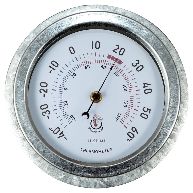 Weatherproof Thermometer - 22cm - Metal - Galvanized  Lily