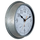 Weatherstation - Wall clock - Weatherproof - 40.5 cm - Metal - Galvanized  Tulip