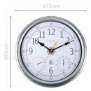 Station météo - Horloge murale - Résistant aux intempéries - 40,5 cm - Métal - Galvanized  Tulip