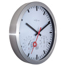 Station météo - Horloge murale - Résistante aux intempéries - 35cm - Silencieuse - Aluminium - Clematis