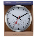 Station météo - Horloge murale - Résistante aux intempéries - 35cm - Silencieuse - Aluminium - Clematis