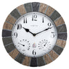 Weatherstation - Wall Clock - Weatherproof - 26cm - Polyresin - Aster