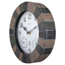 Weatherstation - Wall Clock - Weatherproof - 26cm - Polyresin - Aster