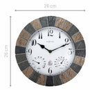 Weatherstation - Wall Clock - Weatherproof - 26cm - Polyresin - Aster