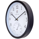 Horloge d'extérieur résistante aux intempéries - avec thermomètre - 30,5 cm et Marigold