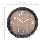 Station météo - Horloge murale - 23,5 cm - résistant aux intempéries - Jasmine