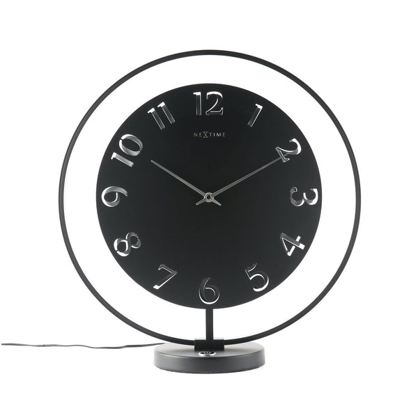 Front Picture 5188ZW,Ting,Table clock,Silent,Metal,Black