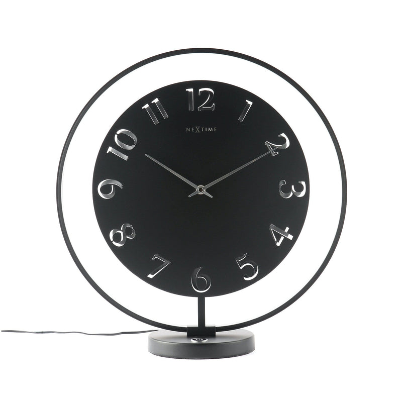 Front Picture 5188ZW,Ting,Table clock,Silent,Metal,Black
