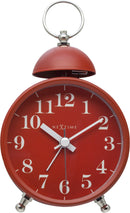 Front Picture 5213RO,Single Bell,Alarm clock,Silent,Metal,Red,
