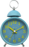 Front Picture 5213TQ,Single Bell,Alarm clock,Silent,Metal,Turquoise,