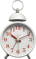 Front Picture 5213WI,Single Bell,Alarm clock,Silent,Metal,White,#color_white