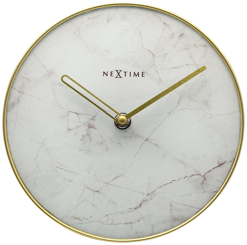 Front Picture 5222WI,Marble Table,Wall clock,Glass,White