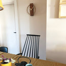 Table / Wall clock - 34 x 27 cm - Wood/Steel -  'Carl Small'