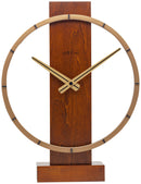 Front Picture 5226BR,Carl Table,Table/ Wall clock,Wood,Brown