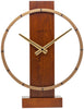 Front Picture 5226BR,Carl Table,Table/ Wall clock,Wood,Brown
