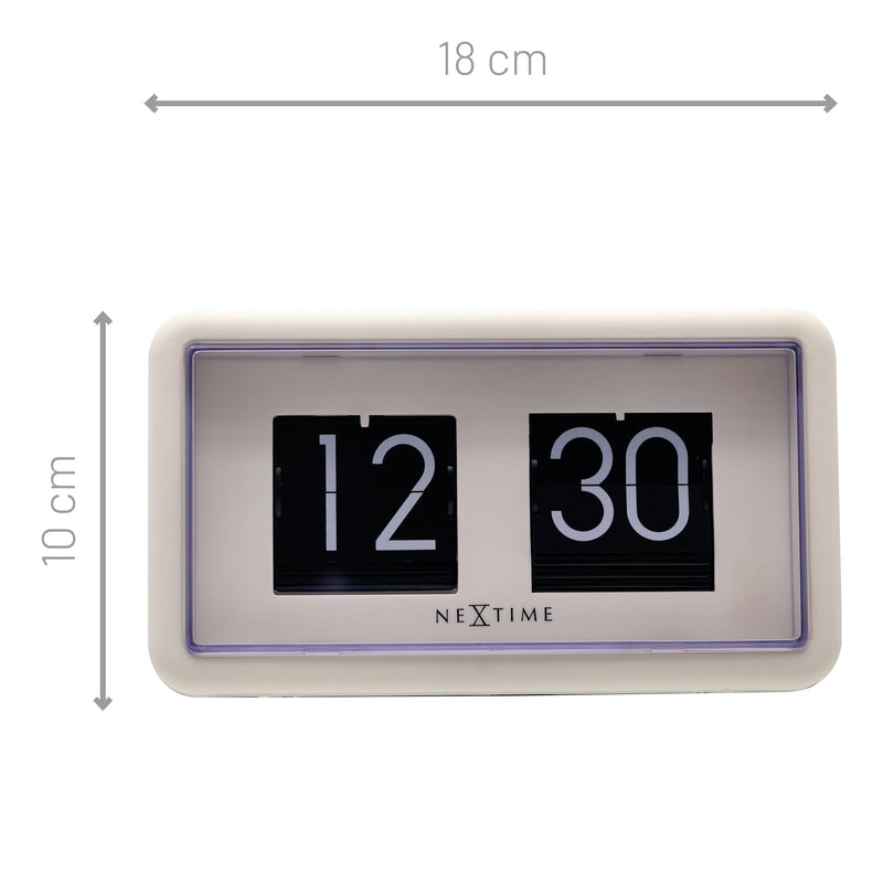 Flip Clock - Table or Wall Clock -Orange/Black/White -18x10x7cm - NeXtime