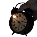 Table Alarm Clock 9x13x5cm - Silent - Light function - Metal "Table Amsterdam Small"