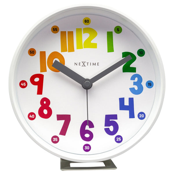 Table Alarm Clock 12.5x13x5.5cm - Silent - Light function / colour - Plastic "Sophia Small"