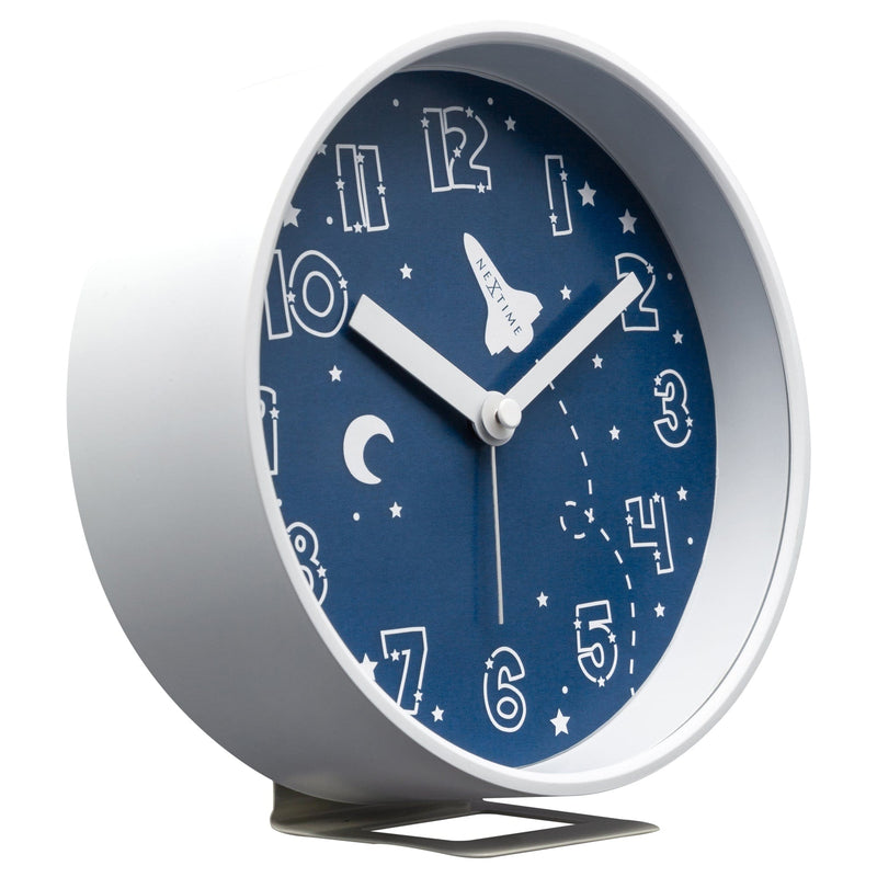 Table Alarm Clock 12.5x13x5.5cm - Silent - Light function / Plastic "Rocket"