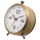 Table Alarm Clock 9x10.8x5cm - Silent - Luminous hands - Metal "Harvey"