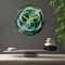 Table/Wall clock 20cm - Silent - Tempered Glass - "Cosmo Table"