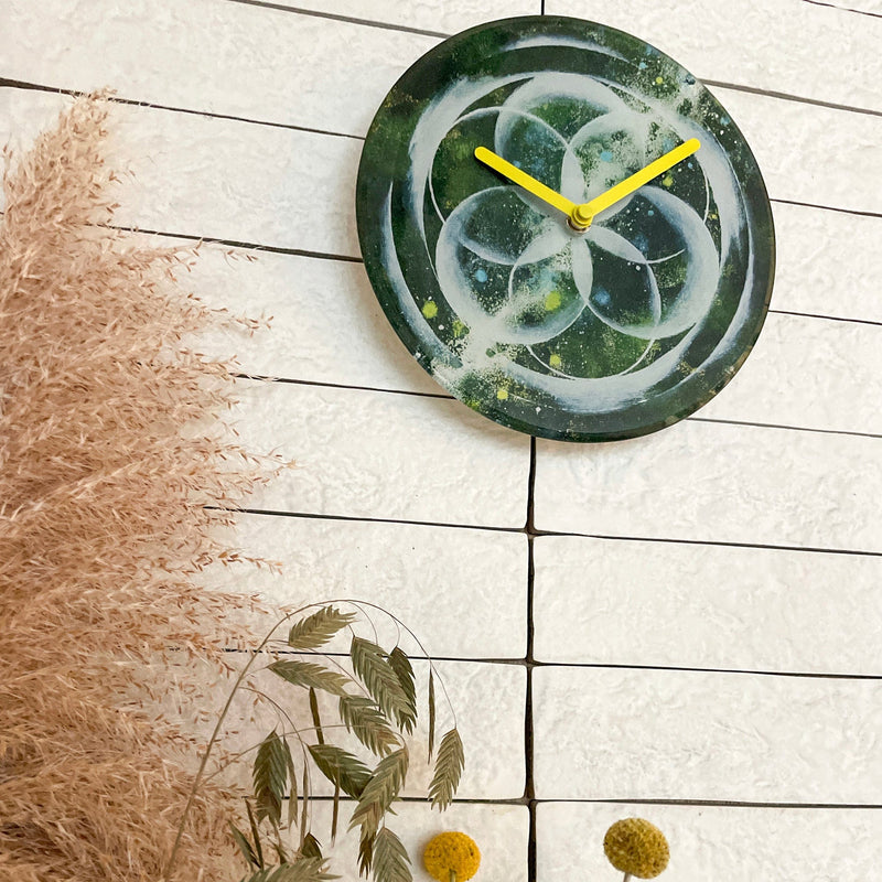 Horloge de table/murale 20cm - Silencieuse - Verre trempé - "Cosmo Table"