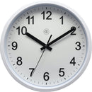 Front Picture 7307WI,Robust,Wall Clock,Step,Plastic,White,