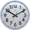 Front Picture 7308WI,Peter,Wall Clock,Step,Plastic,White,#color_white