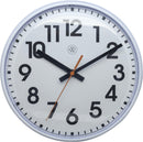 Front Picture 7308WI,Peter,Wall Clock,Step,Plastic,White,