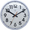 Front Picture 7308WI,Peter,Wall Clock,Step,Plastic,White,