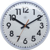 Front Picture 7308WI,Peter,Wall Clock,Step,Plastic,White,#color_white