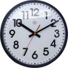 Front Picture 7308ZW,Peter,Wall Clock,Step,Plastic,Black,#color_black