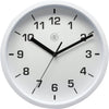 Front Picture 7321WI,Easy Small,Wall Clock,Step,Plastic,White,#color_white